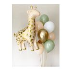 Parti Station Safari Zürafa Konsept Balon Set Sevimli Zürafa Balon Buketi Doğum Günü Giraffe Balon Set