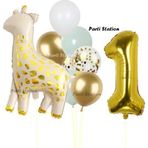 Parti Station Sevimli Zürafa Konsept 1 Yaş Doğum Günü Balon Set Safari Tema Zürafa Parti Doğum Günü Balon Set