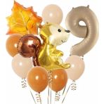 Parti Station Sincap Sonbahar Woodland Orman Hayvanları 9 Yaş Balon Set Woodland Konsept Doğum Günü Set
