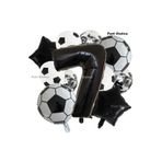 Parti Station Siyah Beyaz Futbol 7 Yaş Balon Set PSBJKFTBL