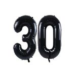 Parti Station Siyah Folyo Rakam 30 Yaş Balon 80cm PSSİYAH