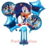 Parti Station Sonic Tilki Konsept 1 Yaş Balon Set Sonic Doğum Günü Balon Set