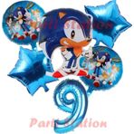 Parti Station Sonic Tilki Konsept 9 Yaş Balon Set Sonic Doğum Günü Balon Set