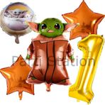 Parti Station Star Wars Yoda 1 Yaş Balon Set Yıldız Savaşları Yoda Konsept Doğum Günü Balon Set