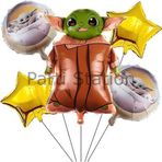 Parti Station Star Wars Yoda Altın Balon Set Yıldız Savaşları Yoda Konsept Doğum Günü Balon Set