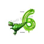 Parti Station T-Rex Dinozor Yeşil 6 Yaş Balon Set PSDİNOZOR-1