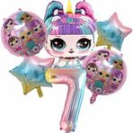Parti Station Unicorn Lol Bebek Konsept 7 Yaş Balon Doğum Günü Set Yaş Balon Set