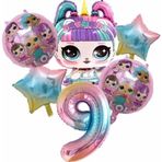 Parti Station Unicorn Lol Bebek Konsept 9 Yaş Balon Doğum Günü Set Yaş Balon Set