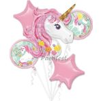Parti Station Unicorn Yaş Balon Set Unicorn Konsept Helyum Balon Set Doğum Günü Set