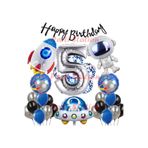 Parti Station Uzay Galaksi Astronot 5 Yaş Doğum Günü Balon Set PSUZAY