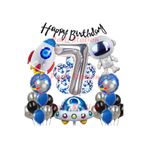 Parti Station Uzay Galaksi Astronot 7 Yaş Doğum Günü Balon Set PSUZAY