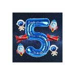 Parti Station Uzay Lacivert 5 Yaş Doğum Günü Balon Set PS-UZAY-X