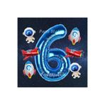 Parti Station Uzay Lacivert 6 Yaş Doğum Günü Balon Set PS-UZAY-X