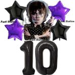 Parti Station Wednesday Balon Set 10 Yaş Wednesday Addams Siyah Mor Konsept Doğum Günü Parti Balon Set