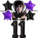 Parti Station Wednesday Balon Set 11 Yaş Wednesday Addams Siyah Mor Konsept Doğum Günü Parti Balon Set
