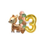 Parti Station Woodland Geyik Gold 3 Yaş Balon Set PSCEYL-1