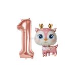 Parti Station Woodland Geyik Rosegold 1 Yaş Balon Set PSGEYİKBS-R