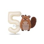 Parti Station Woodland Sincap Krem Rakam 5 Yaş Balon Set PSSİNCAPBLNST