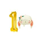 Parti Station Woodland Tavşan Gold 1 Yaş Doğum Günü Balon Set PSTAVSANBSG
