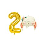 Parti Station Woodland Tavşan Gold 2 Yaş Doğum Günü Balon Set PSTAVSANBSG