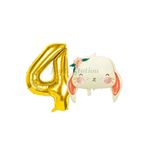 Parti Station Woodland Tavşan Gold 4 Yaş Doğum Günü Balon Set PSTAVSANBSG