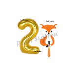 Parti Station Woodland Tilki Gold 2 Yaş Doğum Günü Balon Set PSTİLKİ-1