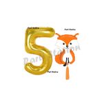 Parti Station Woodland Tilki Gold 5 Yaş Doğum Günü Balon Set PSTİLKİ-1