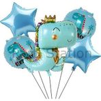 Parti Station Yeşil Dinozor Balon Set Sevimli Dinozor Konsept Doğum Günü Balon Balon Set