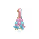 Parti Sürprizi 1 Yaş Unicorn Rainbow Folyo Balon Set