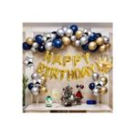 Parti Sürprizi Altın Happy Birthday Zincir Balon Set
