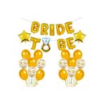 Parti Sürprizi Bride To Be Altın Folyo Balon Set
