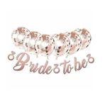 Parti Sürprizi Bride To Be Rose Gold Balonlu Kaligrafi Banner Set