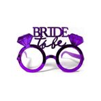 Parti Sürprizi Bride To Be Tek Taşlı Parti Gözlüğü Mor Renk