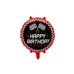 Parti Sürprizi Damalı Happy Birthday Folyo Balon 1 Adet