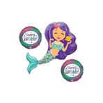Parti Sürprizi Deniz Kızı Folyo Balon Set