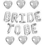 Parti Sürprizi Gümüş Bride To Be Kalp Set