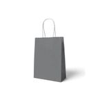 Parti Sürprizi Gümüş Büküm Saplı 6 Adet Hediye Çantası 22 X 24 cm