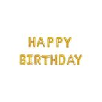 Parti Sürprizi Happy Birthday Altın Harfler Folyo Balon