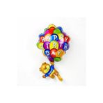 Parti Sürprizi Happy Birthday Balonlu Ayıcık Folyo Balon