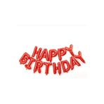 Parti Sürprizi Happy Birthday Kırmızı Harf Folyo Balon Set