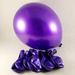 Parti Sürprizi Mor Metalik 10 Adet Latex Balon