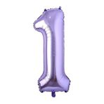 Parti Sürprizi Mor Renk 1 Rakam Folyo Balon 100 cm