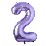Parti Sürprizi Mor Renk 2 Rakam Folyo Balon 100 cm