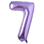 Parti Sürprizi Mor Renk 7 Rakam Folyo Balon 100 cm