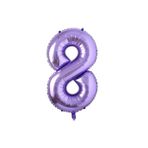 Parti Sürprizi Mor Renk 8 Rakam Folyo Balon 100 cm