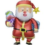 Parti Sürprizi Noel Baba Şekilli Folyo Balon 1 Adet
