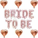 Parti Sürprizi Rose Gold Bride To Be Kalp Set