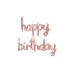 Parti Sürprizi Rose Gold Happy Birthday El Yazı Folyo Balon