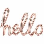 Parti Sürprizi Rose Gold Hello El Yazı Şekilli Folyo Balon 1 Adet