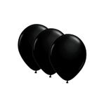 Parti Sürprizi Siyah Metalik Latex Balon 10 Adet
